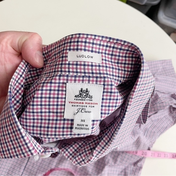 Thomas Mason for J. Crew Men’s Ludlow Button Down Shirt Size Medium - Picture 5 of 9